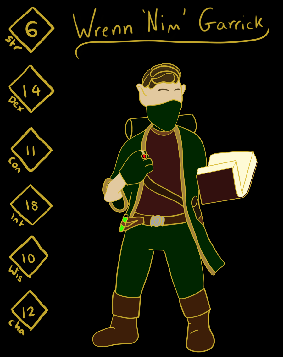 Wrenn 'Nim' Garrick my D&D character