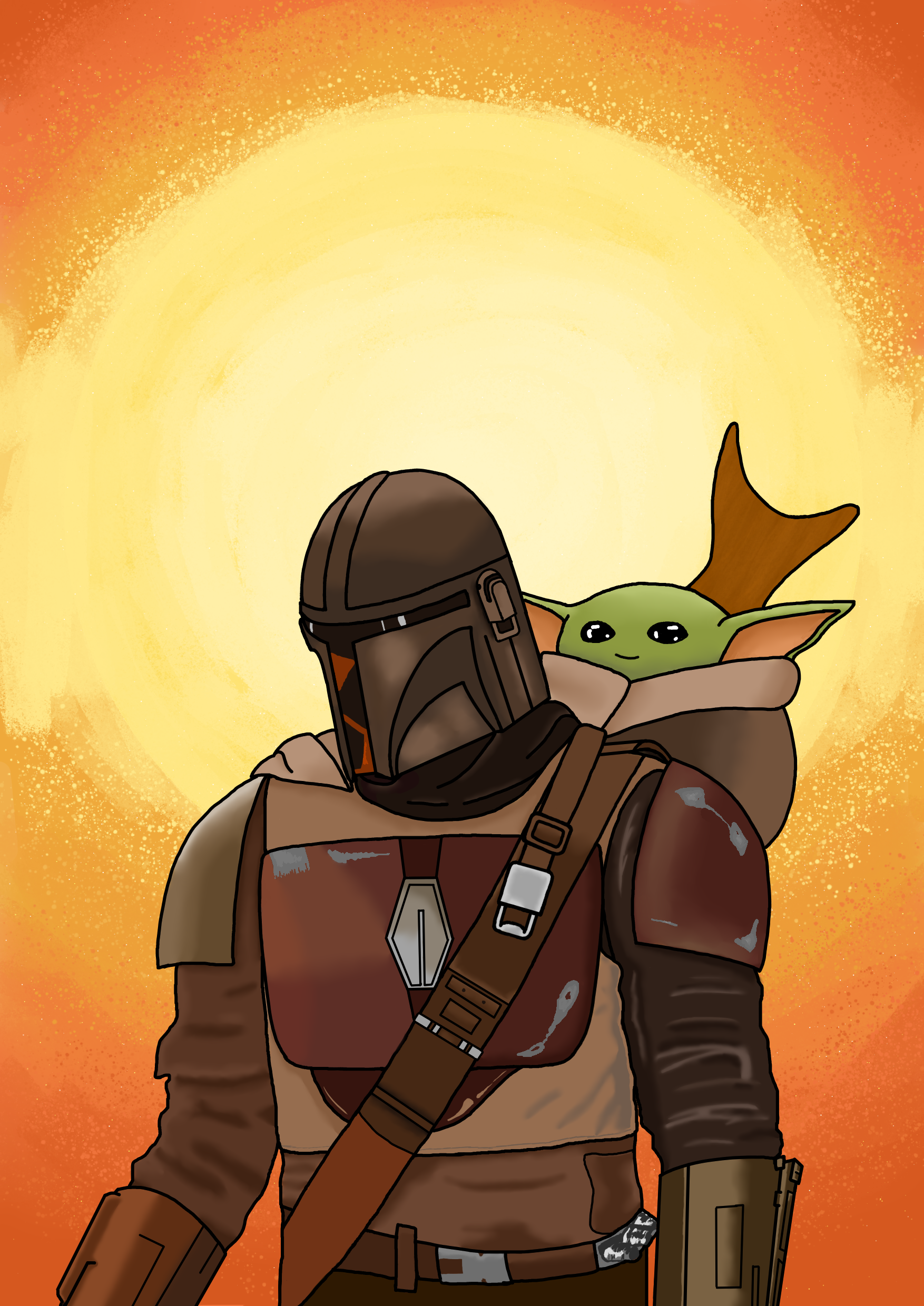 mandalorian with grogu