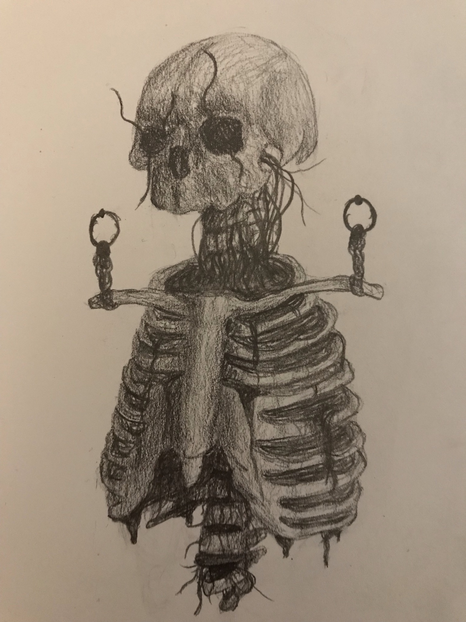 A sad skeleton